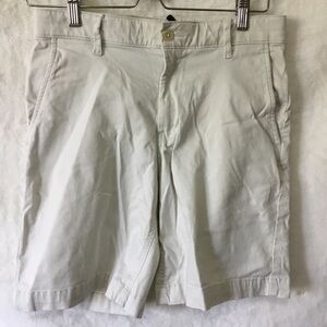 DKNY Men's White Flat Front Shorts